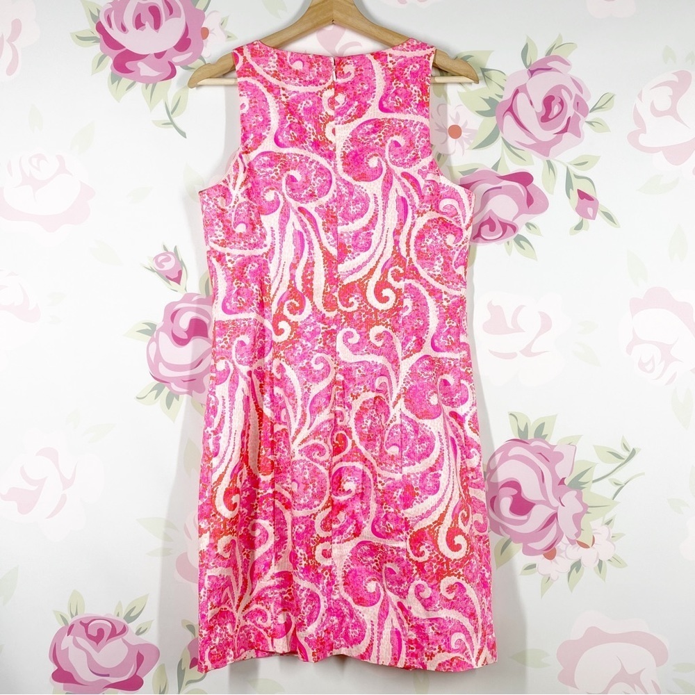 Lilly Pulitzer Ryder Pink Pout Paisley Print Shift Mini Dress 4 - Picture 6 of 12